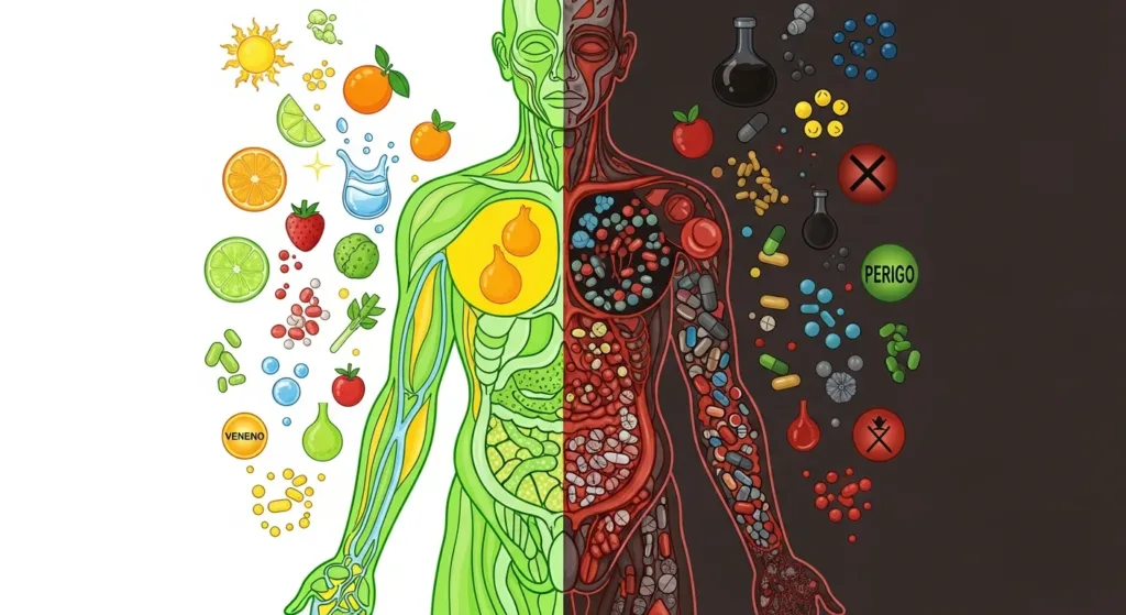 Doctor reviewing supplement safety and poison control information, highlighting risks of vitamin toxicity, iron overdose, and safe use during pregnancy.